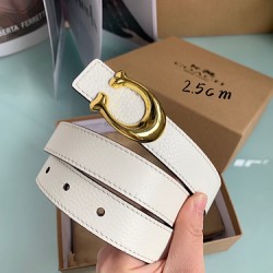 y12270 蔻驰女士腰带2.5cm 专柜同款  荔枝纹头层牛皮 爆款