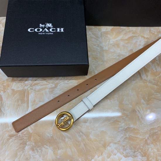 y12270 蔻驰女士腰带2.5cm 专柜同款 双面原版皮 荔枝纹头层牛皮 爆款 搭配裙子裤子都超好看