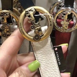 y12270 蔻驰女士腰带2.5cm 专柜同款 双面原版皮 荔枝纹头层牛皮 爆款 搭配裙子裤子都超好看