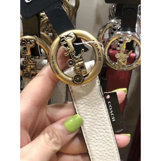y12270 蔻驰女士腰带2.5cm 专柜同款 双面原版皮 荔枝纹头层牛皮 爆款 搭配裙子裤子都超好看