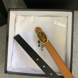y12270 蔻家高品质 2.0cm 高真空电镀五金 新款 双面原版头层牛皮 女士细腰带，超百搭 可配大衣外套牛仔裤等，配备专柜防拆标签