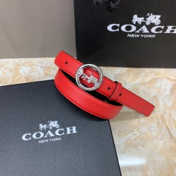 y12270 蔻驰女士腰带2.5cm 专柜同款 双面原版皮 荔枝纹头层牛皮 爆款 搭配裙子裤子都超好看