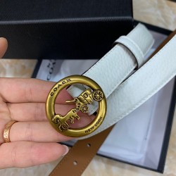 y12270 蔻驰女士腰带2.5cm 专柜同款 双面原版皮 荔枝纹头层牛皮 爆款 搭配裙子裤子都超好看