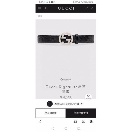 c12280 互扣式双G带扣腰带 c12280 互扣式双G带扣腰带