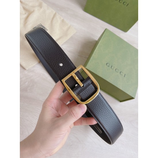 Guc-i 古-经典男款皮带， 宽度: 4.0cm