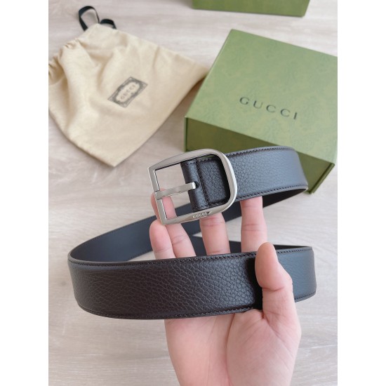 Guc-i 古-经典男款皮带， 宽度: 4.0cm