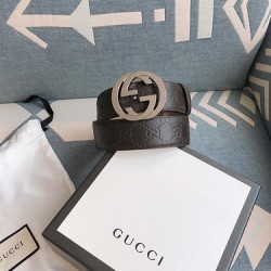 Guc-i 古-经典男款皮带， 宽度: 4.0cm