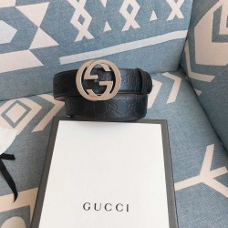 Guc-i 古-经典男款皮带， 宽度: 4.0cm