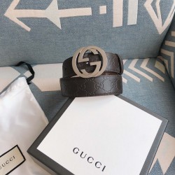 Guc-i 古-经典男款皮带， 宽度: 4.0cm