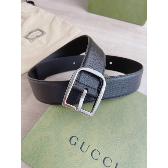 Guc-i 古-经典男款皮带， 宽度: 4.0cm