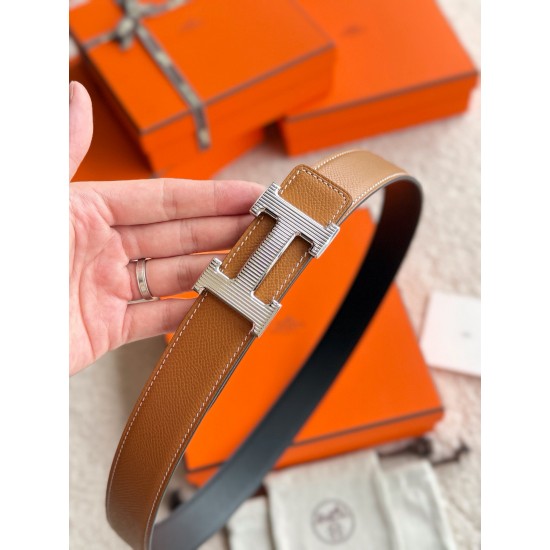 H Striee 精品五金 搭配进口Epsom皮 宽度32MM 手感柔软細膩 ❤️ m12490