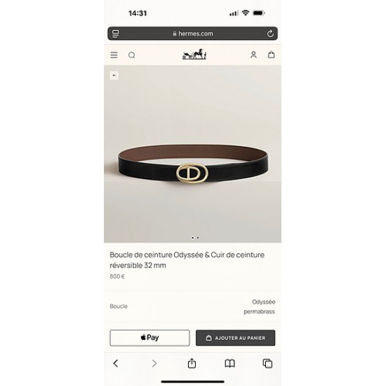 Odyssee Belt-Togo-32MM Odyssee Belt-Togo-32MM