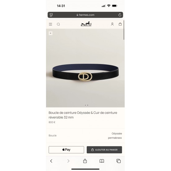 Odyssee Belt-Togo-32MM Odyssee Belt-Togo-32MM