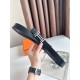 HERMES 宽度:3.2cm，两面用腰带BOUCLE DE CEINTURE H AU CARRÉ &amp;amp; CUIR DE CEINTURE RÉVERSIBLE 精致五金搭配Togo皮带身 巧克力色