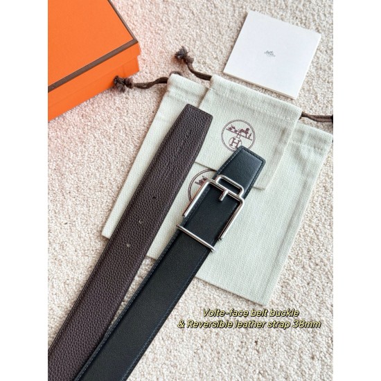 ❤️款 Volte-face 精品五金 搭配进口togo皮 宽度38MM 以其精湛工艺高品质材料和经典设计备受推崇 是男士腰带顶级选择 简约大气 适合商务和休闲场合 产品手感细腻 不仅是实用配饰 更是