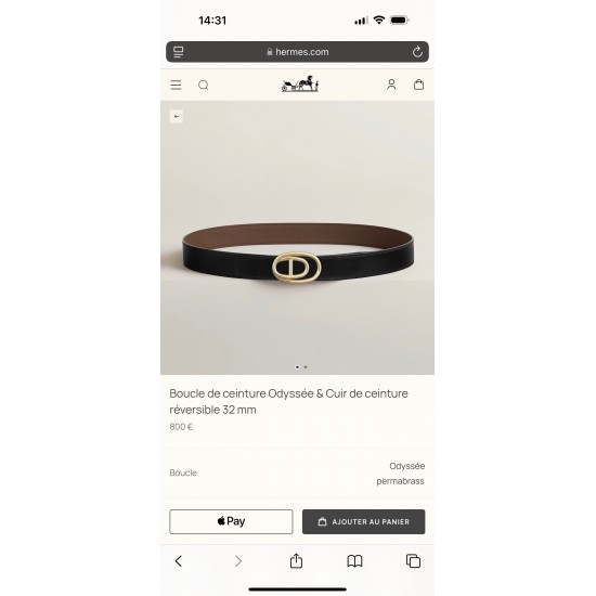 Odyssee Belt-Togo-32MM Odyssee Belt-Togo-32MM
