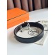 HERMES 宽度:3.2cm，两面用腰带BOUCLE DE CEINTURE H AU CARRÉ &amp;amp; CUIR DE CEINTURE RÉVERSIBLE 精致五金搭配Togo皮带身 巧克力色