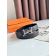 HERMES 宽度:3.2cm，两面用腰带BOUCLE DE CEINTURE H AU CARRÉ &amp;amp; CUIR DE CEINTURE RÉVERSIBLE 精致五金搭配Togo皮带身 巧克力色