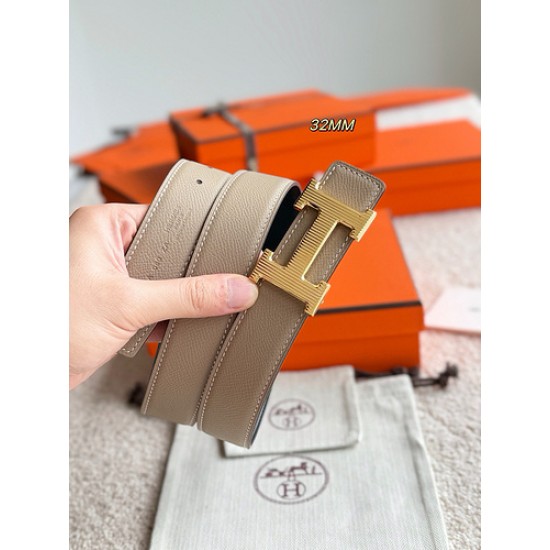 H Striee 精品五金 搭配进口Epsom皮 宽度32MM 手感柔软細膩 ❤️ m12490