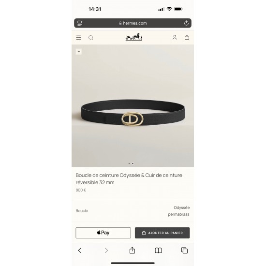 Odyssee Belt-Togo-32MM Odyssee Belt-Togo-32MM