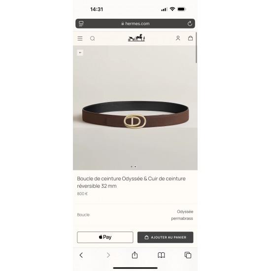 Odyssee Belt-Togo-32MM Odyssee Belt-Togo-32MM