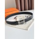 HERMES 宽度:3.2cm,两面用腰带BOUCLE DE CEINTURE H AU CARRÉ & CUIR DE CEINTURE RÉVERSIBLE 精致五金搭配Togo皮带身 黑色 m1 HERMES 宽度:3.2cm,两面用腰带BOUCLE DE CEINTURE H AU CARRÉ & CUIR DE CEINTURE RÉVERSIBLE 精致五金搭配Togo皮带身 黑色 m1