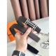 HERMES 宽度:3.2cm，两面用腰带BOUCLE DE CEINTURE H AU CARRÉ &amp;amp; CUIR DE CEINTURE RÉVERSIBLE 精致五金搭配Togo皮带身 巧克力色