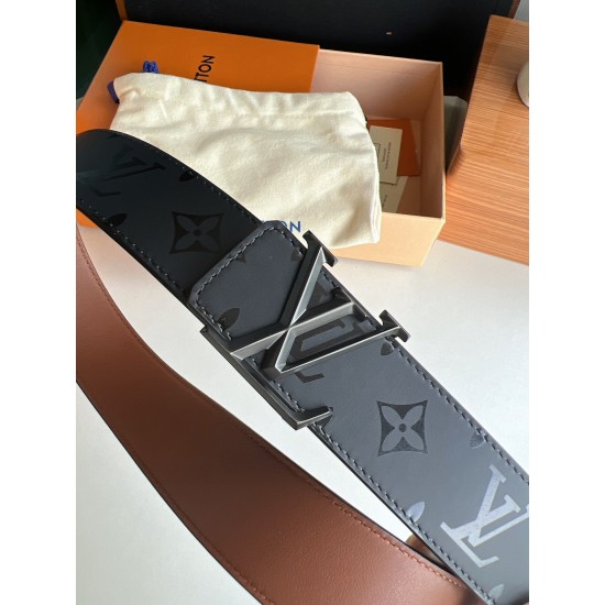 z12490 黑花男款双面PYRAMIDE小牛皮棕色腰带 z12490 黑花男款双面PYRAMIDE小牛皮棕色腰带