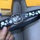 L0UIS VUITT0N 今季新品 驢家女士原單腰帶 寬度30毫米 定制經典帆布面料搭配小荔枝紋小牛皮底 全新開模新款五金 可雙面佩戴 多色可選。百搭款 a12470
