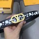 L0UIS VUITT0N 今季新品 驢家女士原單腰帶 寬度30毫米 定制經典帆布面料搭配小荔枝紋小牛皮底 全新開模新款五金 可雙面佩戴 多色可選。百搭款 a12470