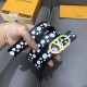 L0UIS VUITT0N 今季新品 驢家女士原單腰帶 寬度30毫米 定制經典帆布面料搭配小荔枝紋小牛皮底 全新開模新款五金 可雙面佩戴 多色可選。百搭款 a12470