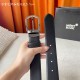 w12690【万宝龙】 Montblanc家持续其一贯的高雅、绅士、精致的风格，进口小牛皮，手感细腻柔软。纯铜精品，男士必备！宽度：3.5cm