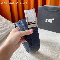 w12690【万宝龙】 Montblanc家持续其一贯的高雅，绅士，精致的风格，进口小牛皮。手感细腻柔软。纯铜精品，男士必备！宽度：3.5cm