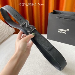 w12690  品牌：【万宝龙】 Montblanc家持续其一贯的高雅，绅士，精致的风格，进口小牛皮。手感细腻柔软。纯铜精品，男士必备！宽度：3.5cm