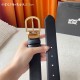 w12690【万宝龙】 Montblanc家持续其一贯的高雅、绅士、精致的风格，进口小牛皮，手感细腻柔软。纯铜精品，男士必备！宽度：3.5cm