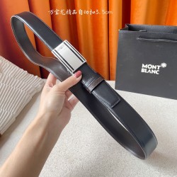 w12690【万宝龙】 Montblanc家持续其一贯的高雅、绅士、精致的风格，进口小牛皮，手感细腻柔软。纯钢自动精品扣，男士必备！宽度：3.5cm