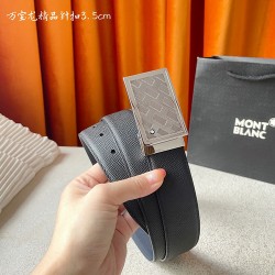 w12690【万宝龙】 Montblanc家持续其一贯的高雅、绅士、精致的风格，进口小牛皮，手感细腻柔软。纯铜精品，男士必备！宽度：3.5cm