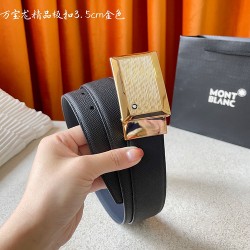 w12690【万宝龙】 Montblanc家持续其一贯的高雅，绅士，精致的风格，进口小牛皮。手感细腻柔软。纯铜精品，男士必备！宽度：3.5cm