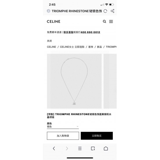 Celine Jewelry Necklace Celine Jewelry Necklace