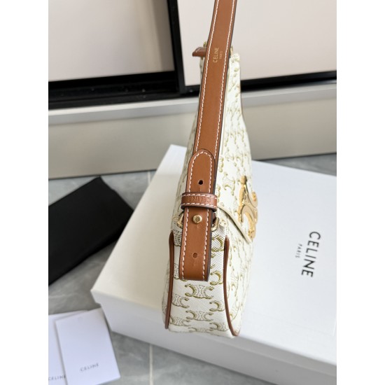 360 AVA moon bag white flower head layer cowhide lining anti-brushed cowhide hardware using the pair of zp real thick gold plating technology crescent moon bag type with triumphal arch large gold buckle embellishment simple versatile senior sense of pull 