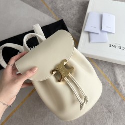 420 Arc de Triomphe backpack milkshake white stars interpretation of the new BONNIE small shoulders backpack charm super small and cute body exquisite and practical iconic for the Arc de Triomphe logo Add a sense of high class bag with a full set of packa