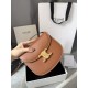380 Real Gold Arc de Triomphe Saddle Bag Brown Hardware using real thick gold plating technology head layer cowhide Details on zp development super cost-effective version with box packaging Size 185166cm