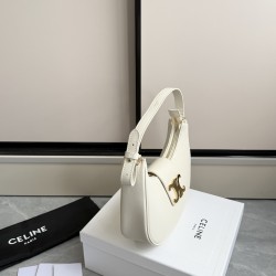 360 AVA moon bag white calf leather lining anti-brushed cowhide hardware using the pair of zp real thick gold plating technology crescent moon bag type with triumphal arch large gold buckle embellishment simple hundred with a sense of high class pull full