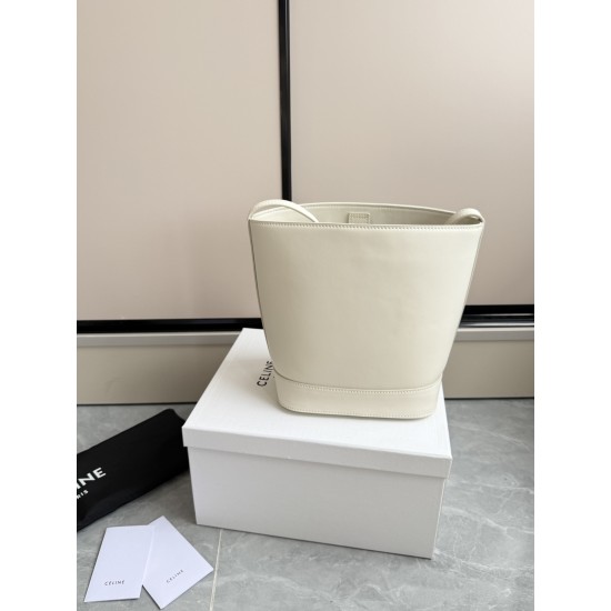 360 cuir bucket bag white Arc de Triomphe embossed full leather crossbody bucket understated simplicity casual small style belongs to the more you look the more you like the model of the classic cowhide leather texture superb with the picture package size