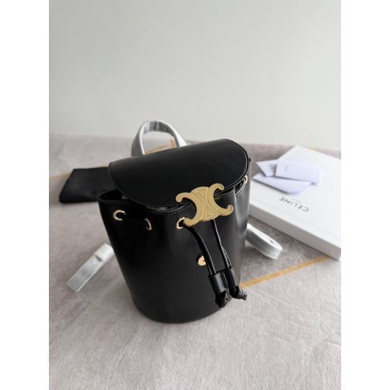 420 Arc de Triomphe backpack black stars interpretation of the new BONNIE small shoulders backpack charm super small and cute body exquisite and practical iconic for the Arc de Triomphe logo add a sense of high class bag with a full set of packaging size 