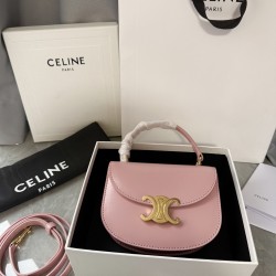 380 Arc de Triomphe Tote Saddle Bag Pink Mini Tote Hardware using pairs of zp real thick gold plating technology customized pairs of version cowhide leather playful and cute mini small bag with box packaging size 1551155cm