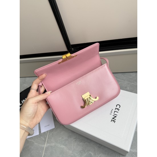 360 Triumph Armpit Bag Pink Classic Style Versatile King Hardware using the pair of zp real thick gold plating technology head layer calf leather shaping while maintaining the feel with the picture package size 2051154cm
