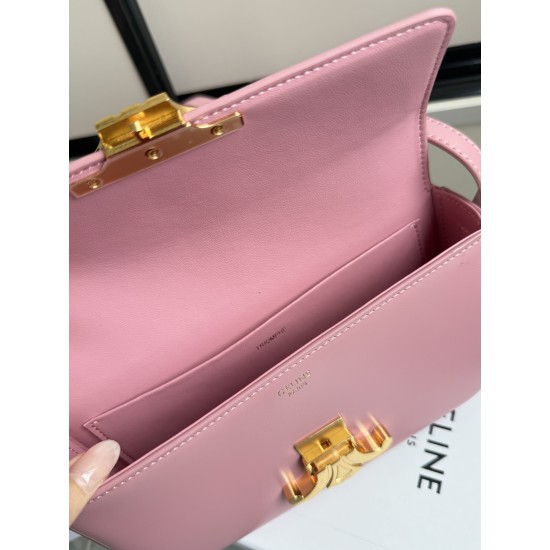 360 Triumph Armpit Bag Pink Classic Style Versatile King Hardware using the pair of zp real thick gold plating technology head layer calf leather shaping while maintaining the feel with the picture package size 2051154cm