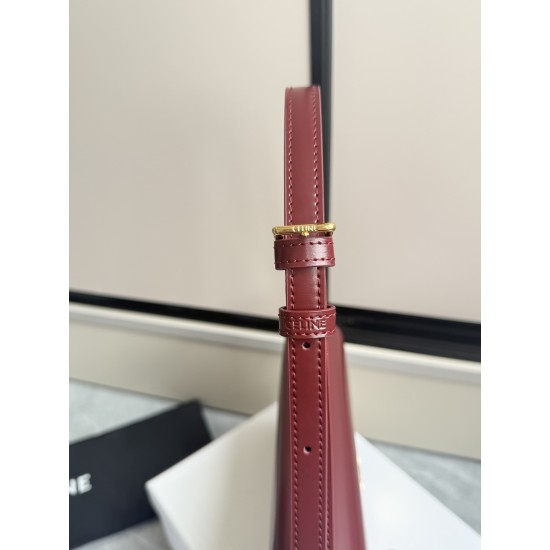 360 Triumph Armpit Bag Burgundy Classic Style Versatile King Hardware using pairs of zp real thick gold plating technology head layer calf leather shaping while maintaining the feel with the picture package size 2051154cm