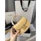 380 Arc de Triomphe handbag saddle bag yellow mini handbag hardware using pairs of zp real thick gold plating technology customized pairs of version cowhide leather playful and cute mini small bag with box packaging size 1551155cm